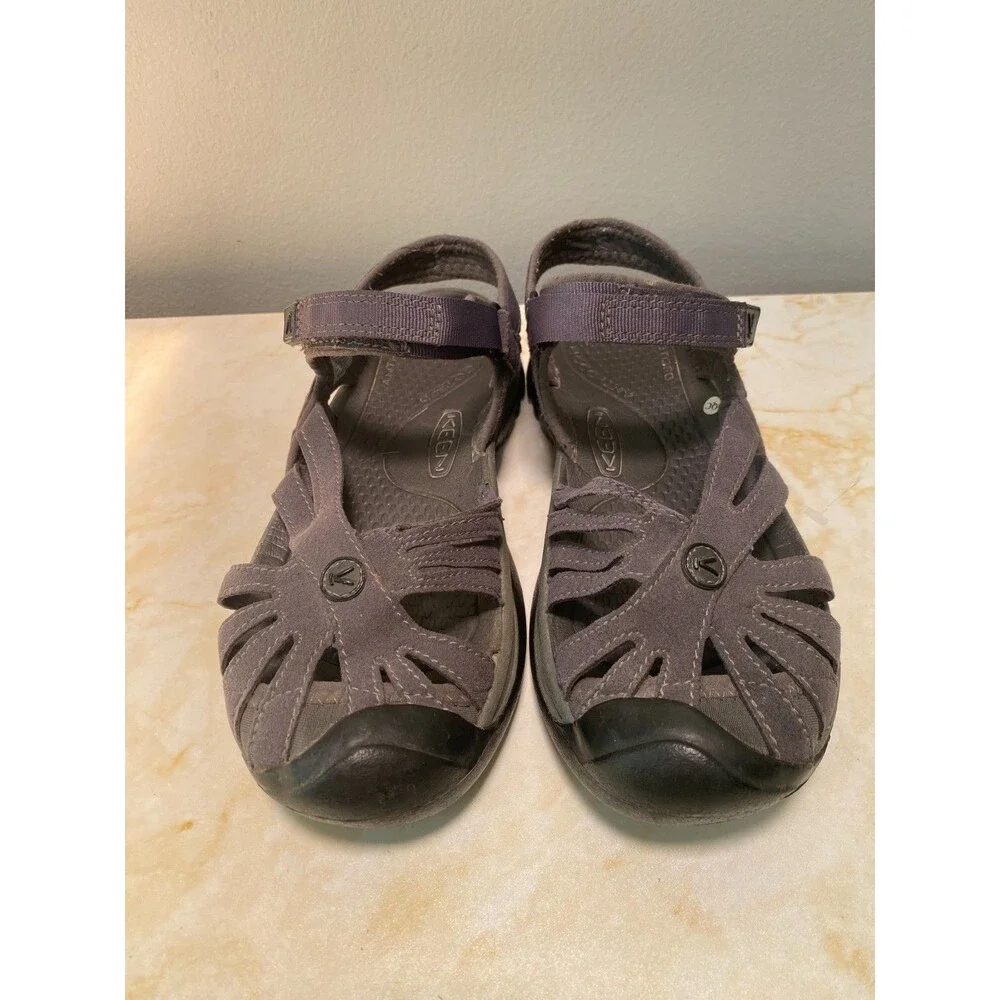 Keen Rose Black/Magnet Sandals Women's Size 8 Hiking Water-Resistant